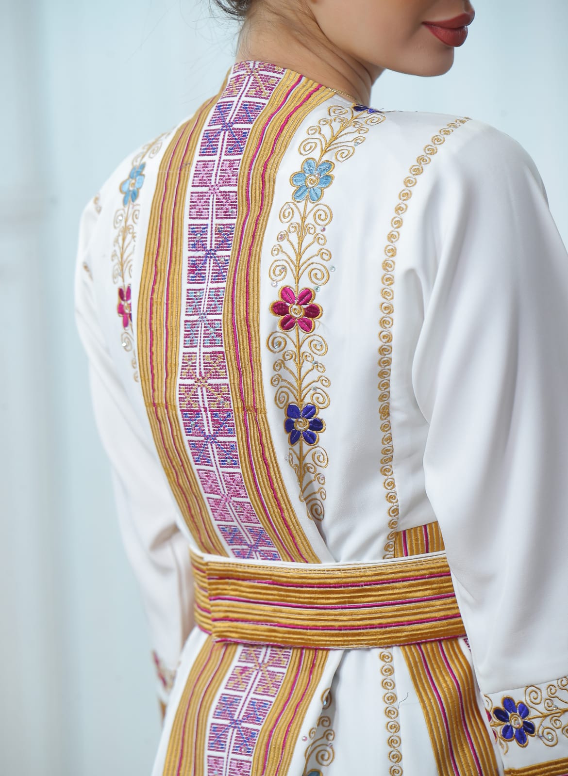 Moon Of Safad - Elegant Embroidered Palestinian Dress thobe