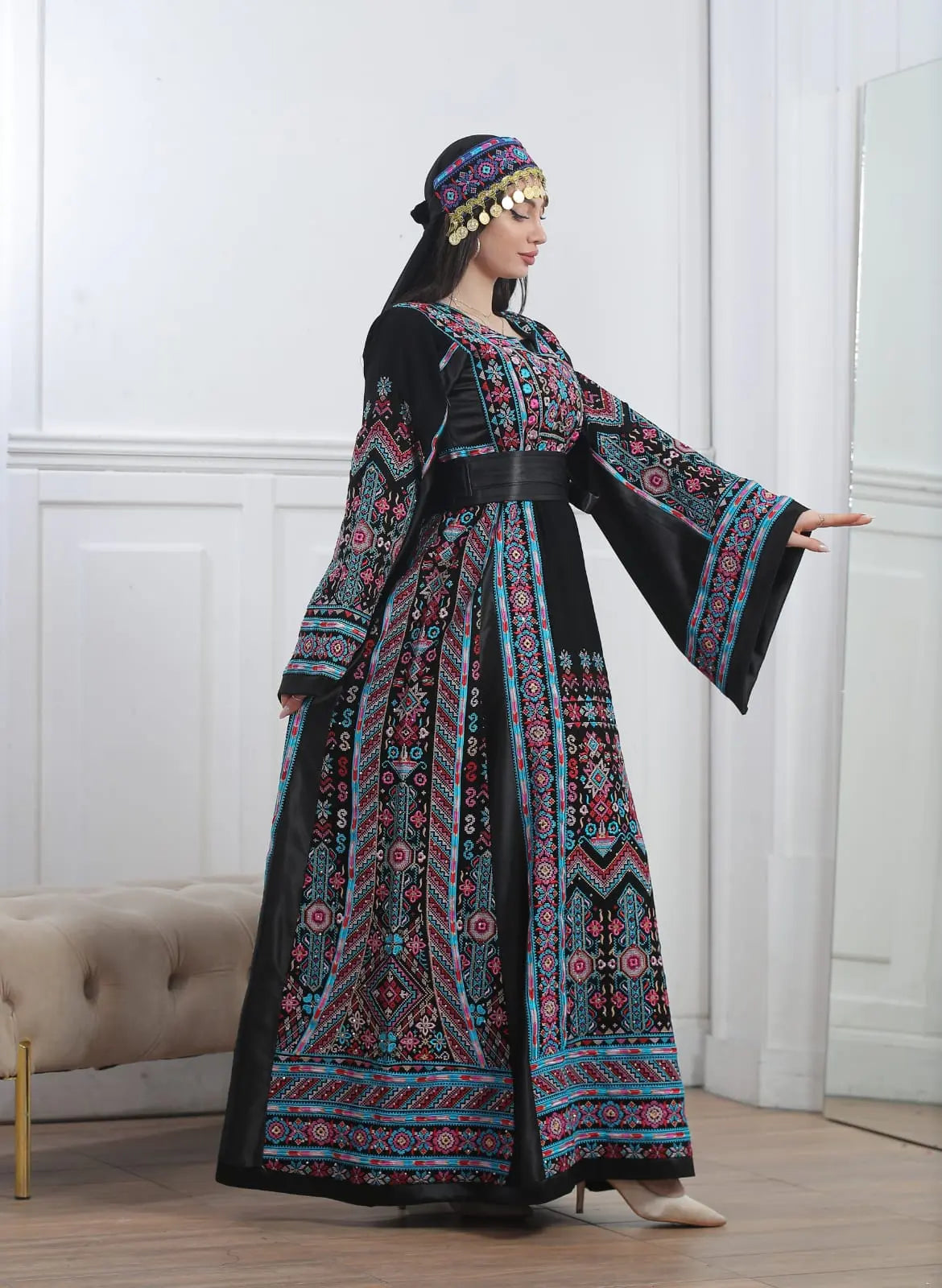 Ray Of Ramallah - High Quality Traditional Embroidered Palestinian Thobe - JPK Traditions