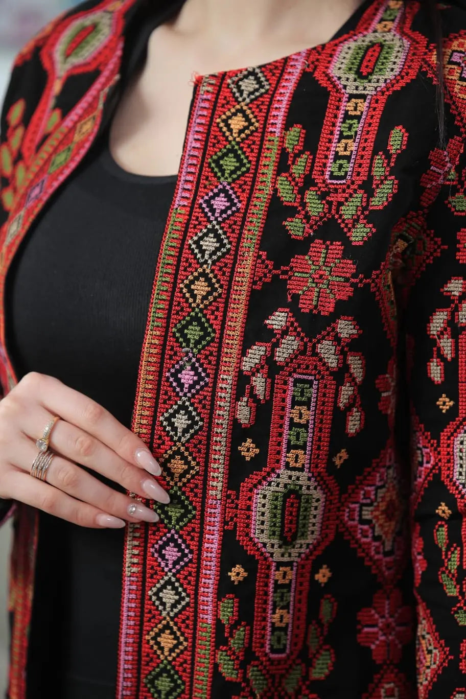 Embroidered Blazer/Jacket 2 - Embroidered Palestinian jacket - JPK Traditions