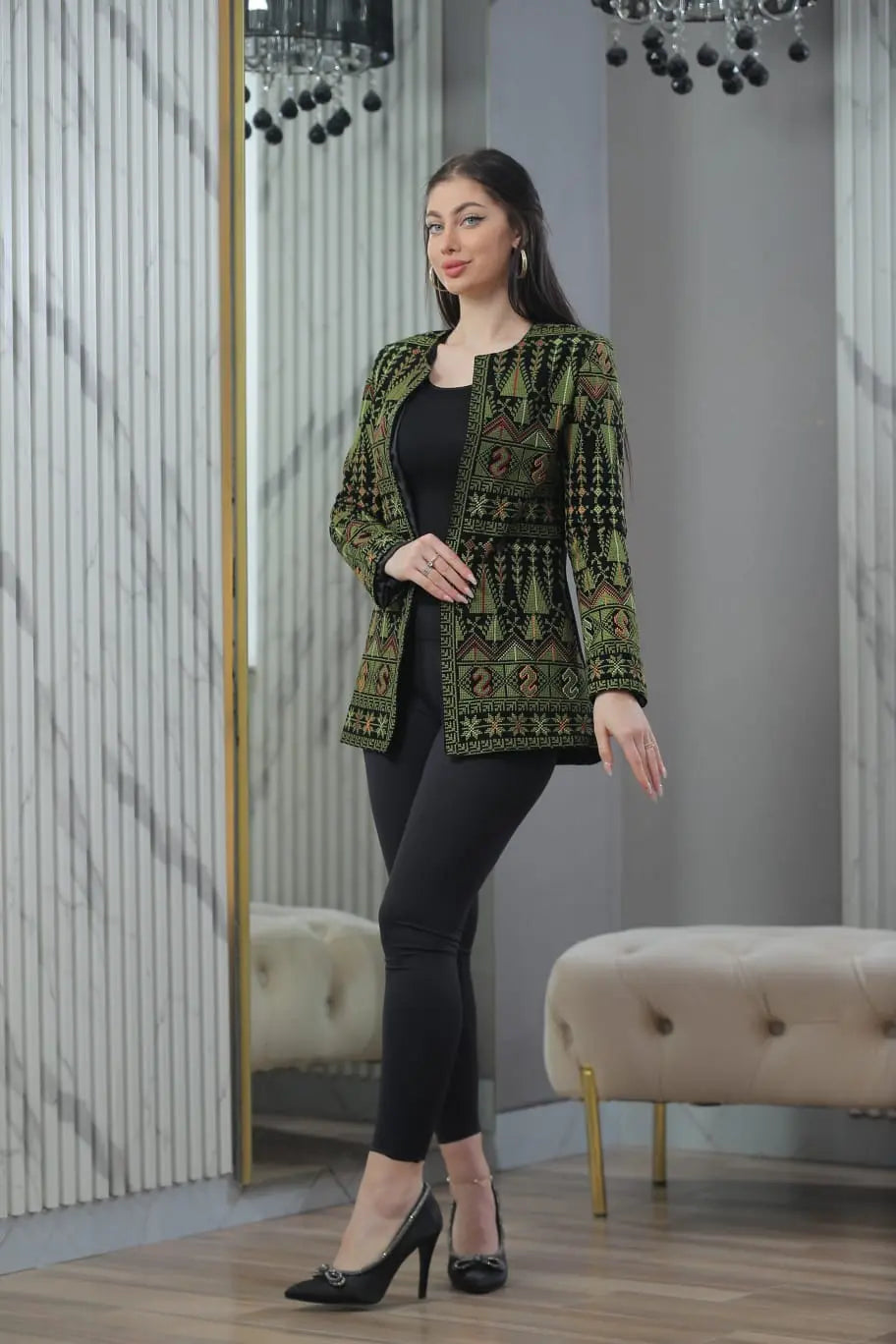 Embroidered Blazer/Jacket - Embroidered Palestinian jacket - JPK Traditions