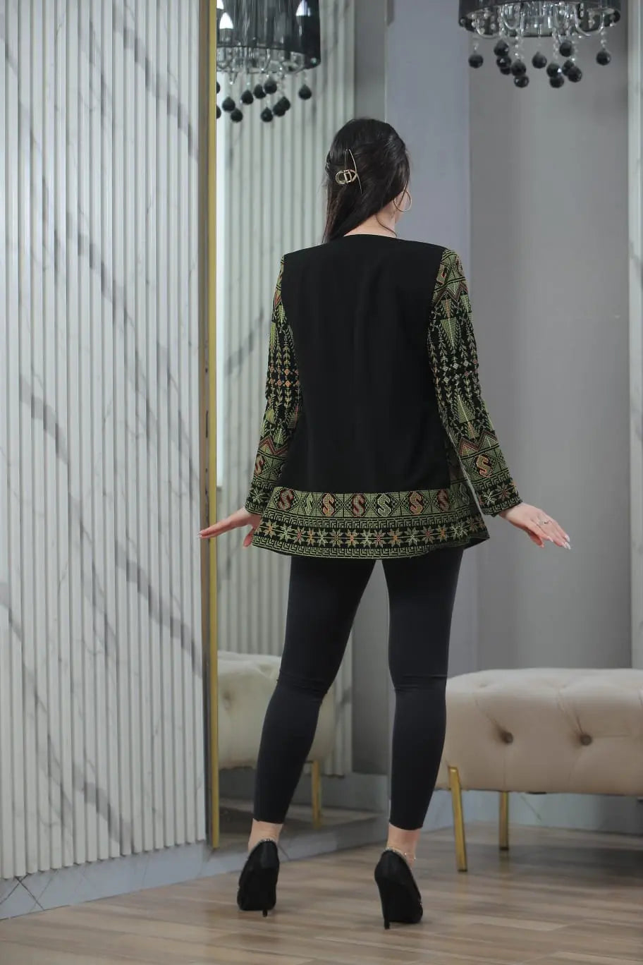Embroidered Blazer/Jacket - Embroidered Palestinian jacket - JPK Traditions