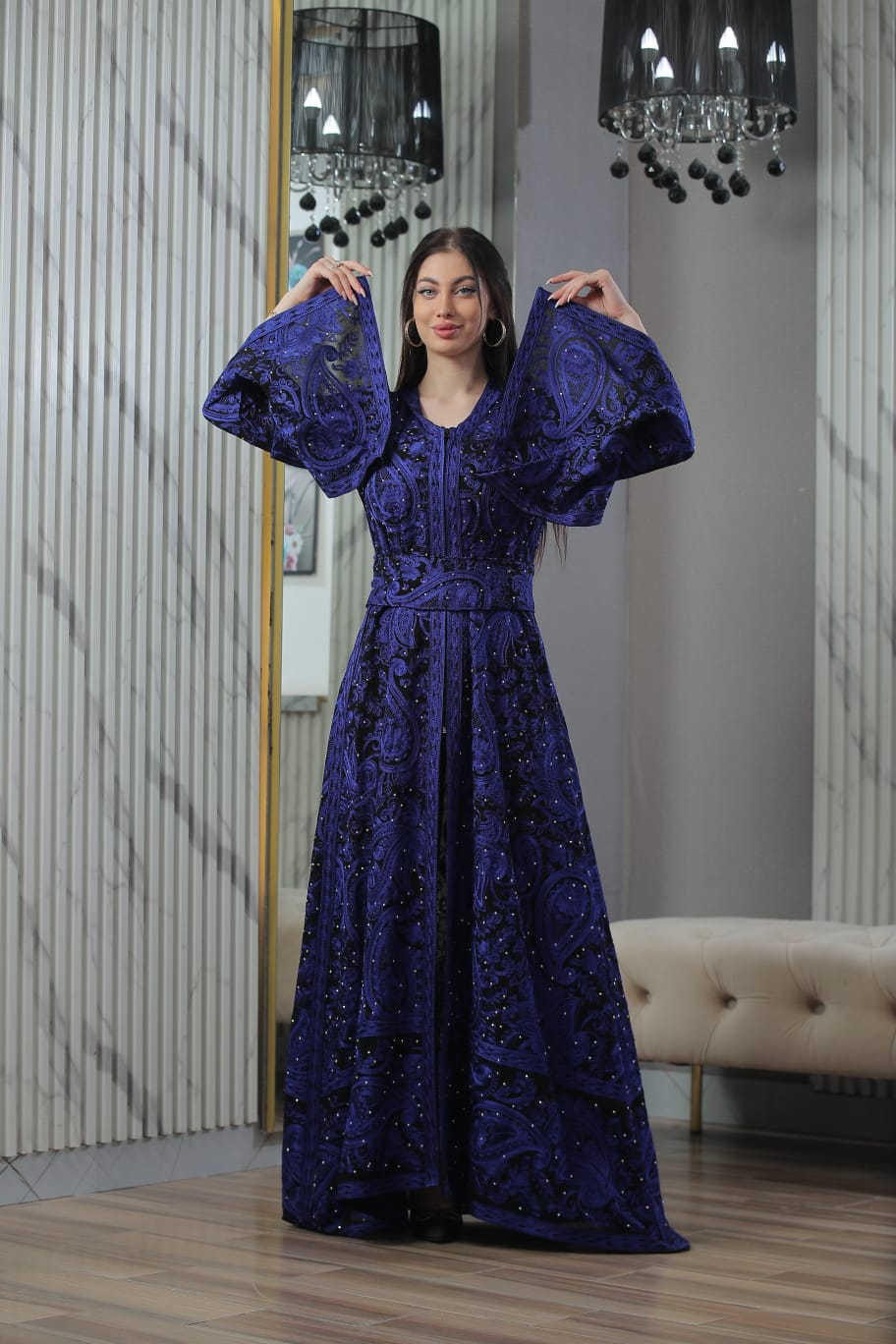 Ray Of Beit Jala- High Quality Traditional Embroidered Palestinian Kaftan