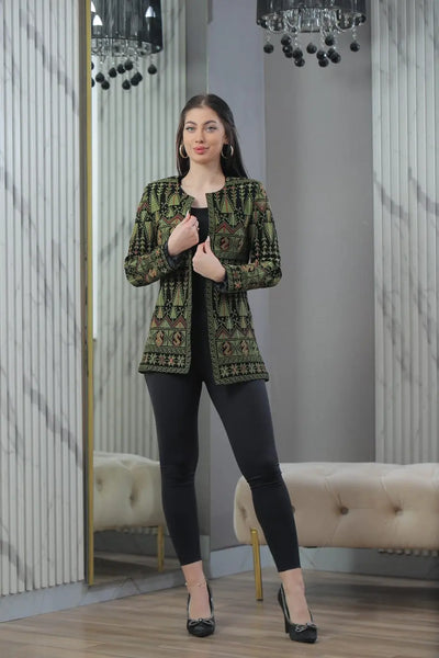 Embroidered Blazer/Jacket - Embroidered Palestinian jacket - JPK Traditions