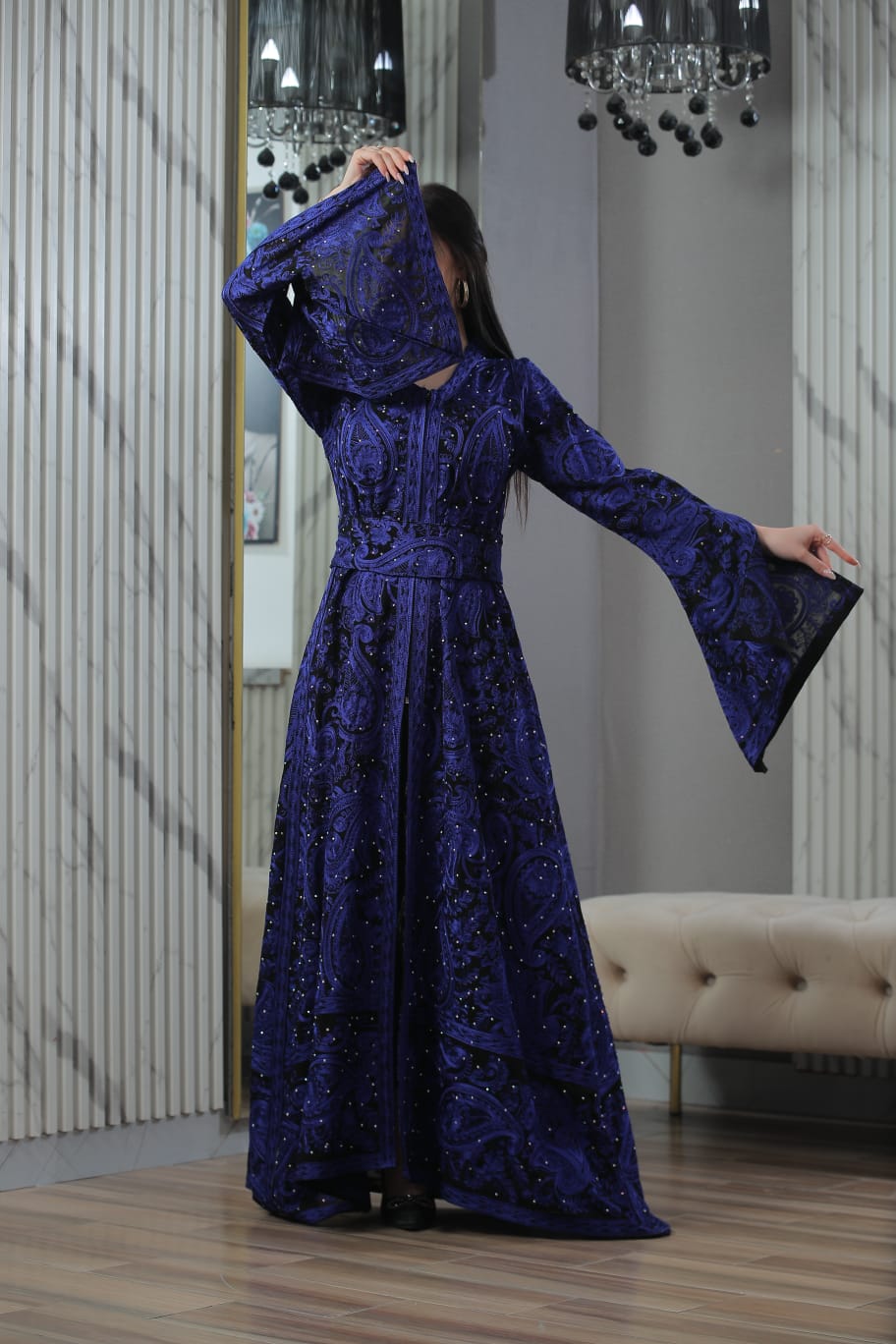 Ray Of Beit Jala- High Quality Traditional Embroidered Palestinian Kaftan