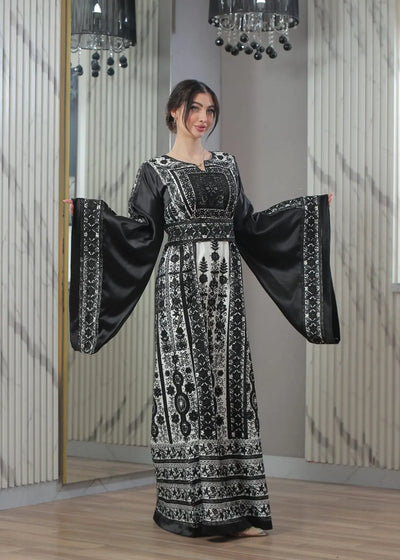 Blooms Of Ramallah - High Quality Embroidered Palestinian style Thobe - JPK Traditions