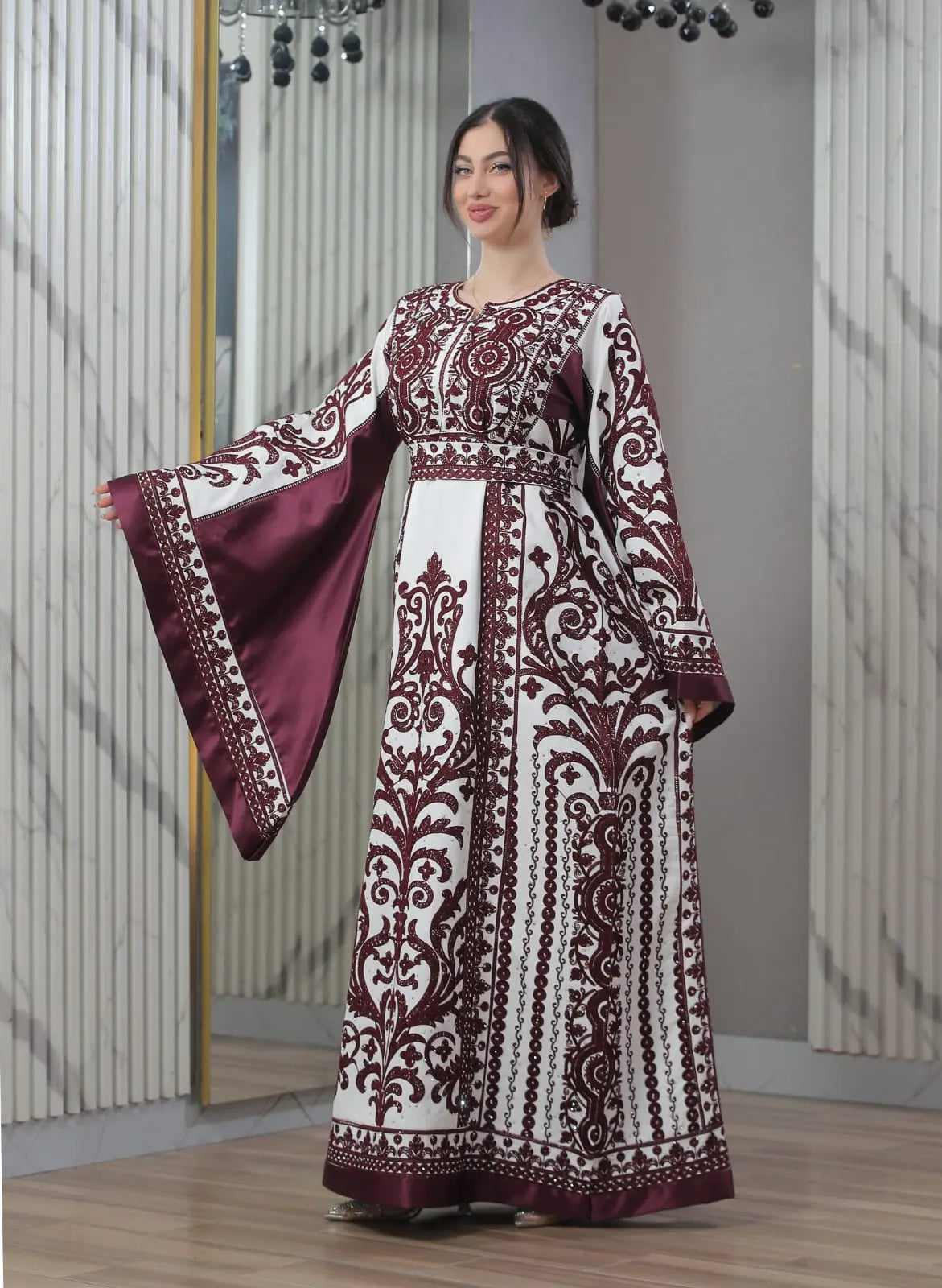 Blooms Of Beit Jala - High Quality Embroidered Palestinian style Thobe - JPK Traditions