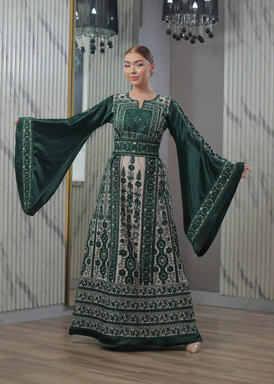 Blooms Of Ramallah - High Quality Embroidered Palestinian style Thobe - JPK Traditions