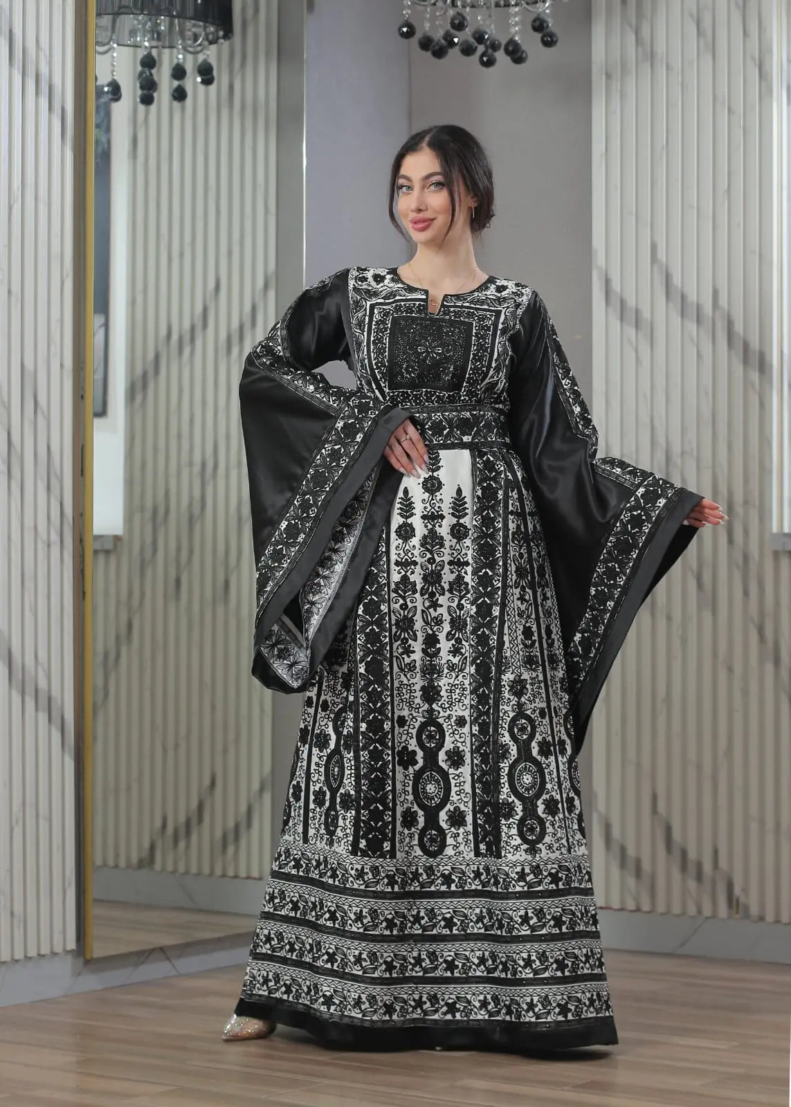 Blooms Of Ramallah - High Quality Embroidered Palestinian style Thobe - JPK Traditions