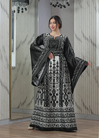 Blooms Of Ramallah - High Quality Embroidered Palestinian style Thobe - JPK Traditions