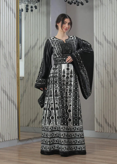 Blooms Of Ramallah - High Quality Embroidered Palestinian style Thobe - JPK Traditions