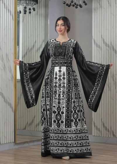 Blooms Of Ramallah - High Quality Embroidered Palestinian style Thobe - JPK Traditions
