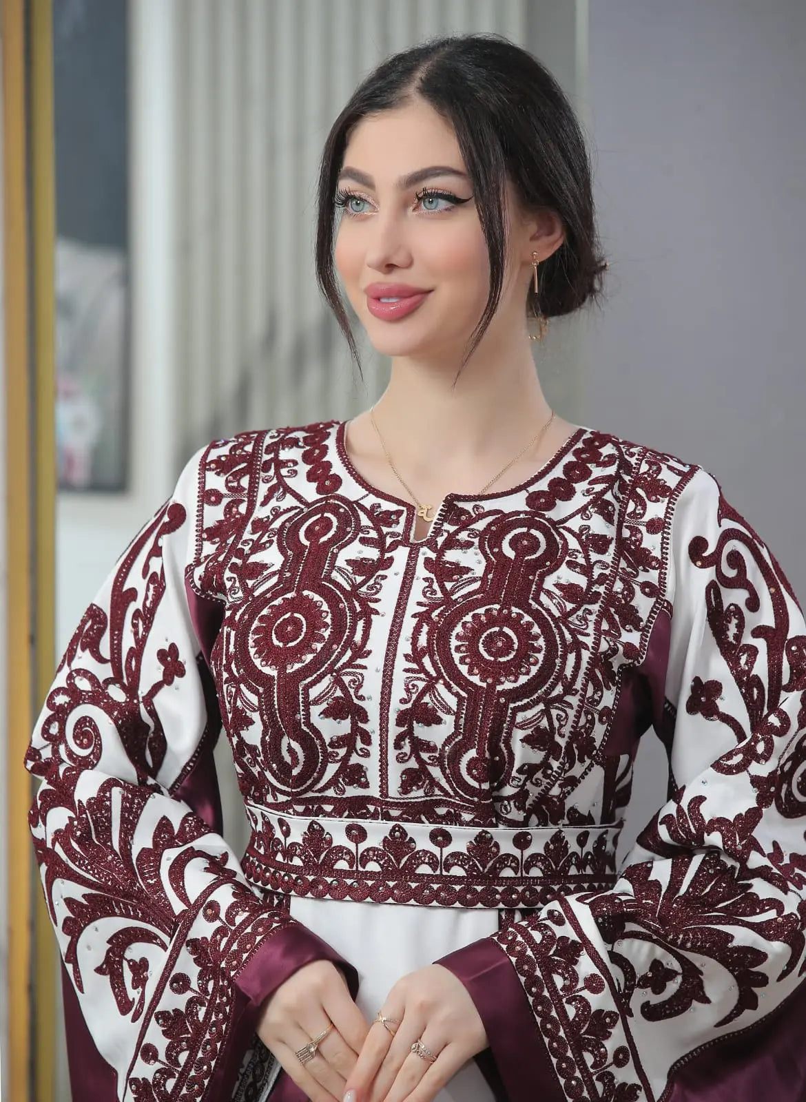 Blooms Of Beit Jala - High Quality Embroidered Palestinian style Thobe - JPK Traditions