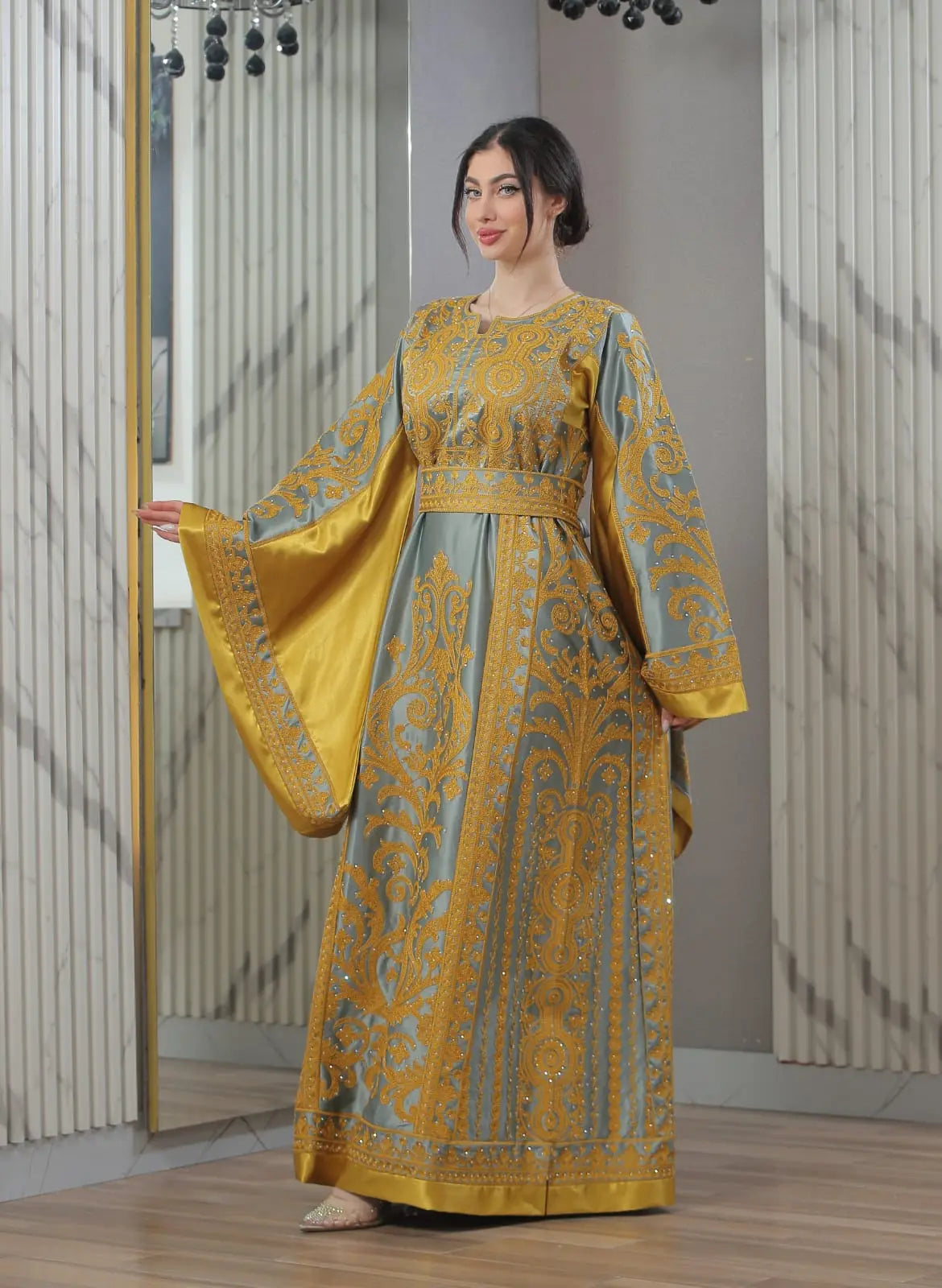 Blooms Of Beit Jala - High Quality Embroidered Palestinian style Thobe - JPK Traditions