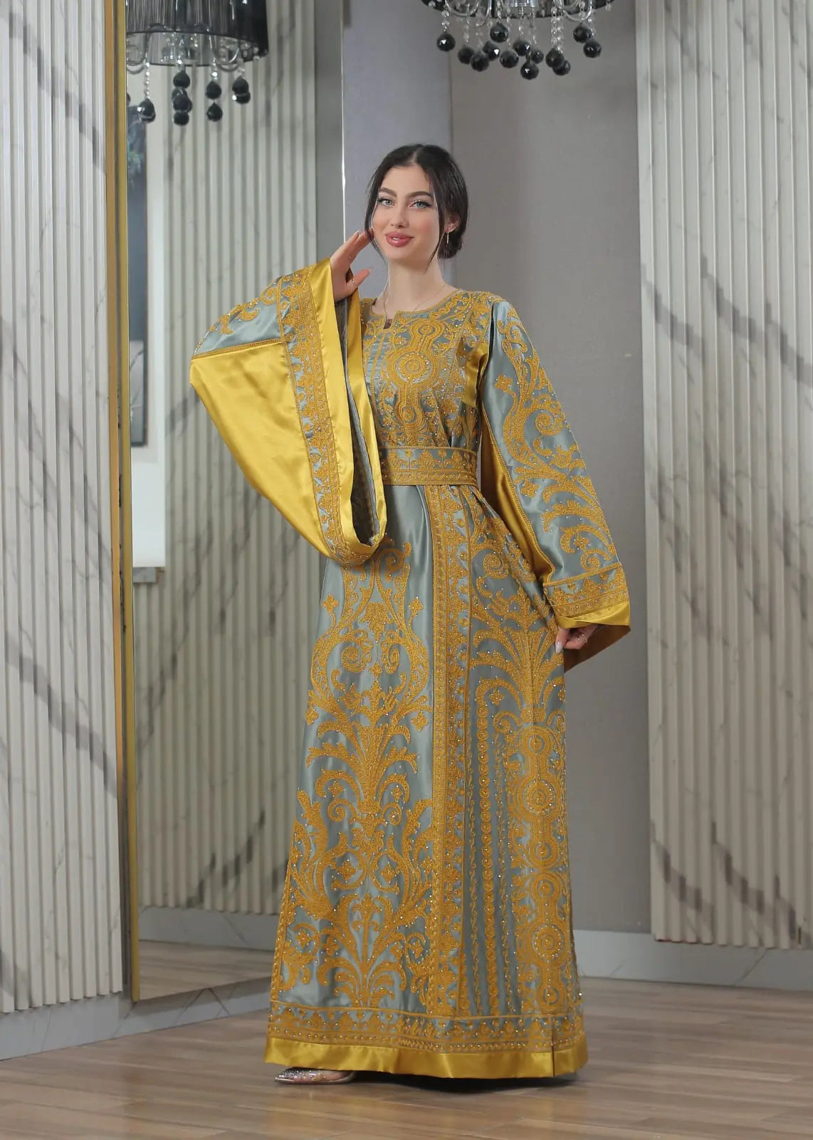 Blooms Of Beit Jala - High Quality Embroidered Palestinian style Thobe - JPK Traditions