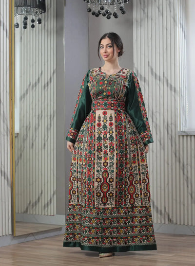 Blooms Of Ramallah - High Quality Embroidered Palestinian style Thobe - JPK Traditions