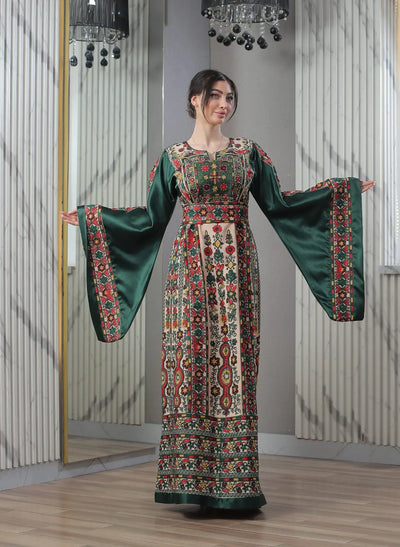 Blooms Of Ramallah - High Quality Embroidered Palestinian style Thobe - JPK Traditions