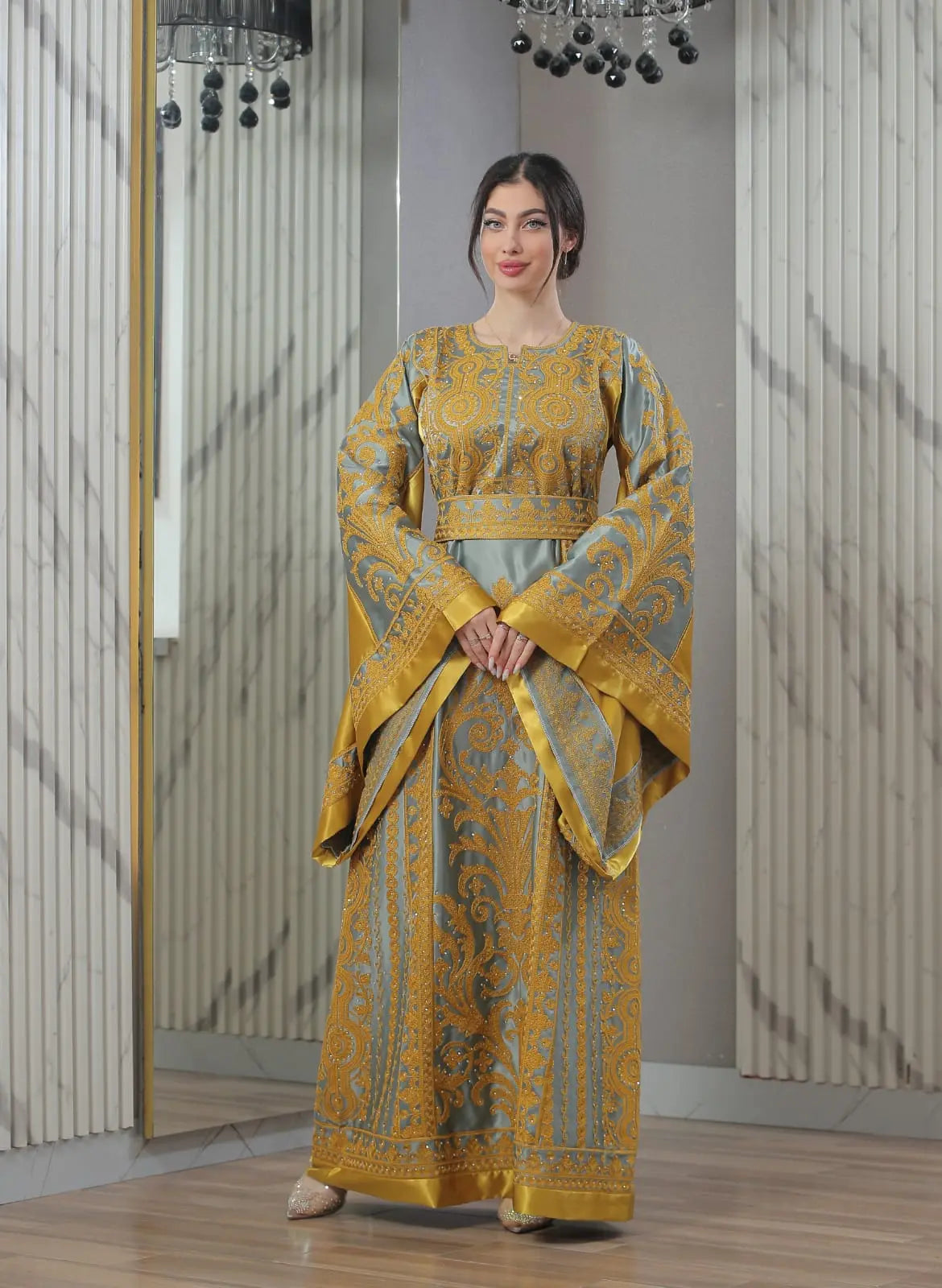 Blooms Of Beit Jala - High Quality Embroidered Palestinian style Thobe - JPK Traditions