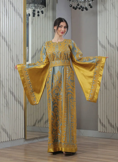 Blooms Of Beit Jala - High Quality Embroidered Palestinian style Thobe - JPK Traditions