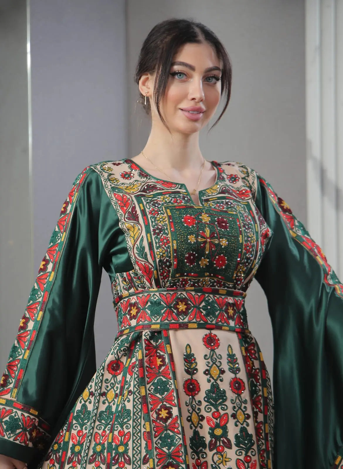 Blooms Of Ramallah - High Quality Embroidered Palestinian style Thobe - JPK Traditions