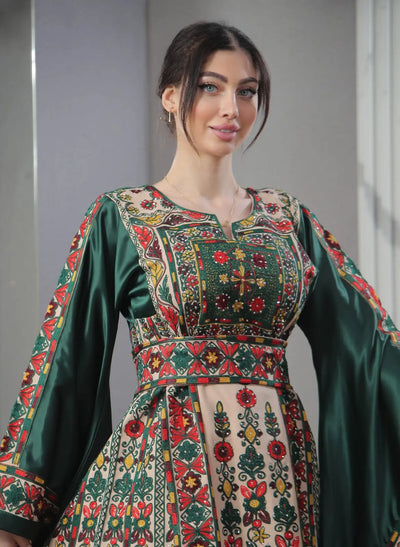 Blooms Of Ramallah - High Quality Embroidered Palestinian style Thobe - JPK Traditions