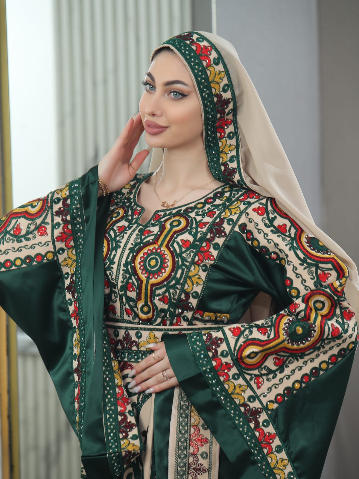 Ray Of Gaza 2 - High Quality Traditional Embroidered Palestinian Thobe