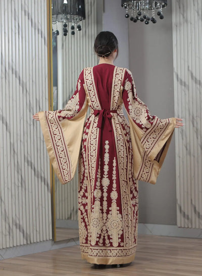 Blooms Of Nablus - High Quality Embroidered Palestinian style Thobe - JPK Traditions