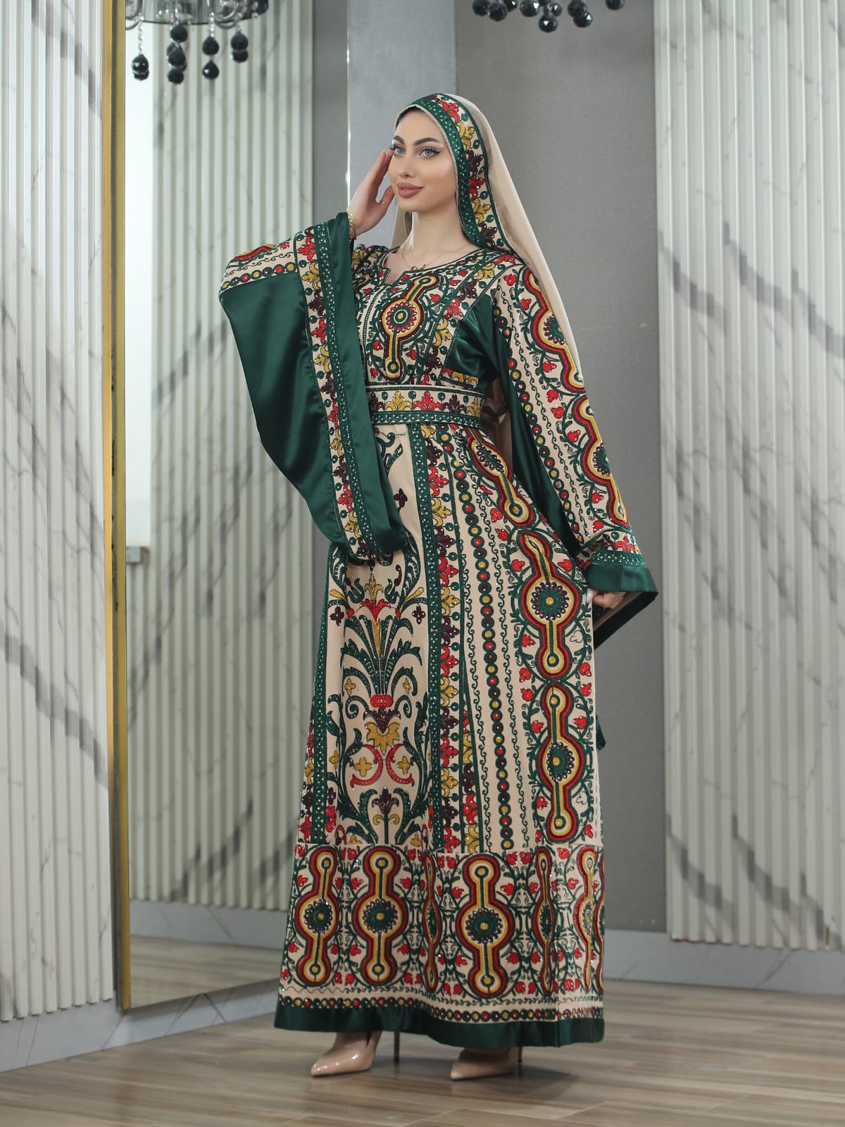 Ray Of Gaza 2 - High Quality Traditional Embroidered Palestinian Thobe