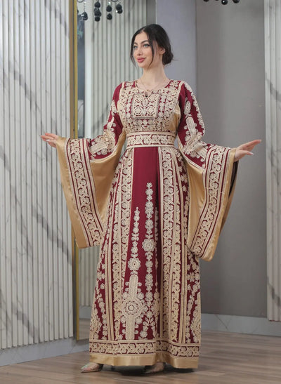 Blooms Of Nablus - High Quality Embroidered Palestinian style Thobe - JPK Traditions