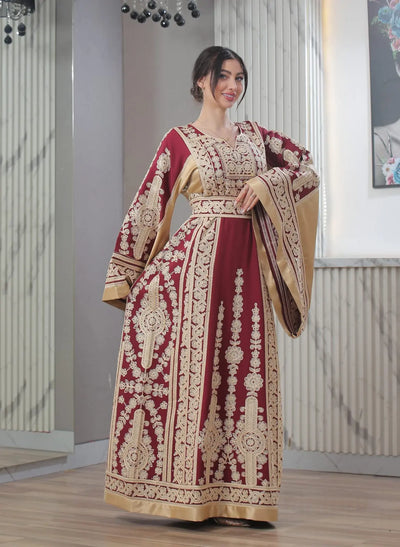 Blooms Of Nablus - High Quality Embroidered Palestinian style Thobe - JPK Traditions