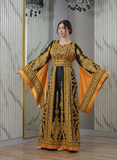 Blooms Of Nablus - High Quality Embroidered Palestinian style Thobe - JPK Traditions