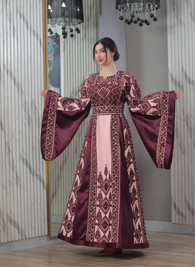 Blooms Of Safad - High Quality Embroidered Palestinian style Thobe - JPK Traditions