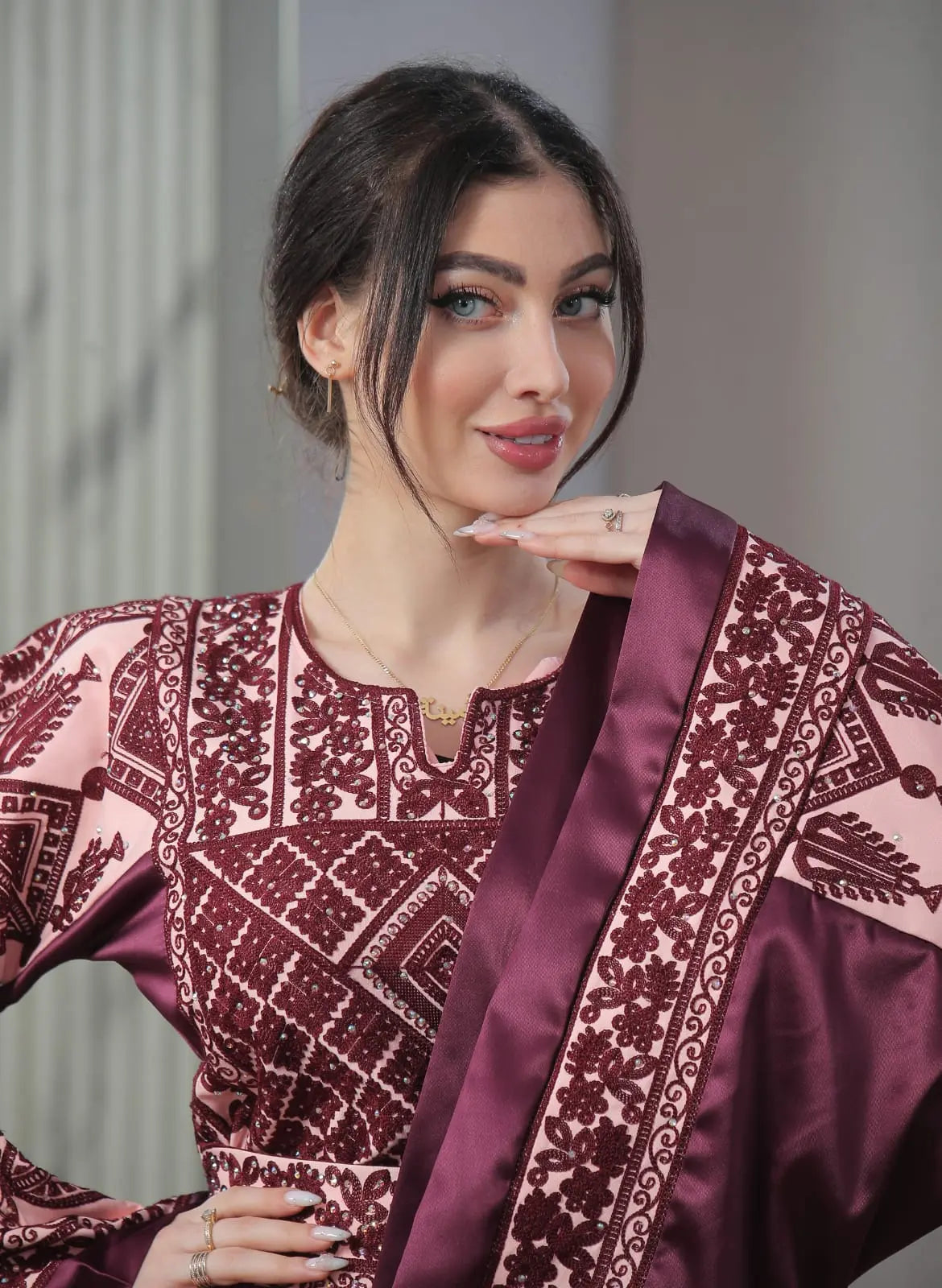 Blooms Of Safad - High Quality Embroidered Palestinian style Thobe - JPK Traditions