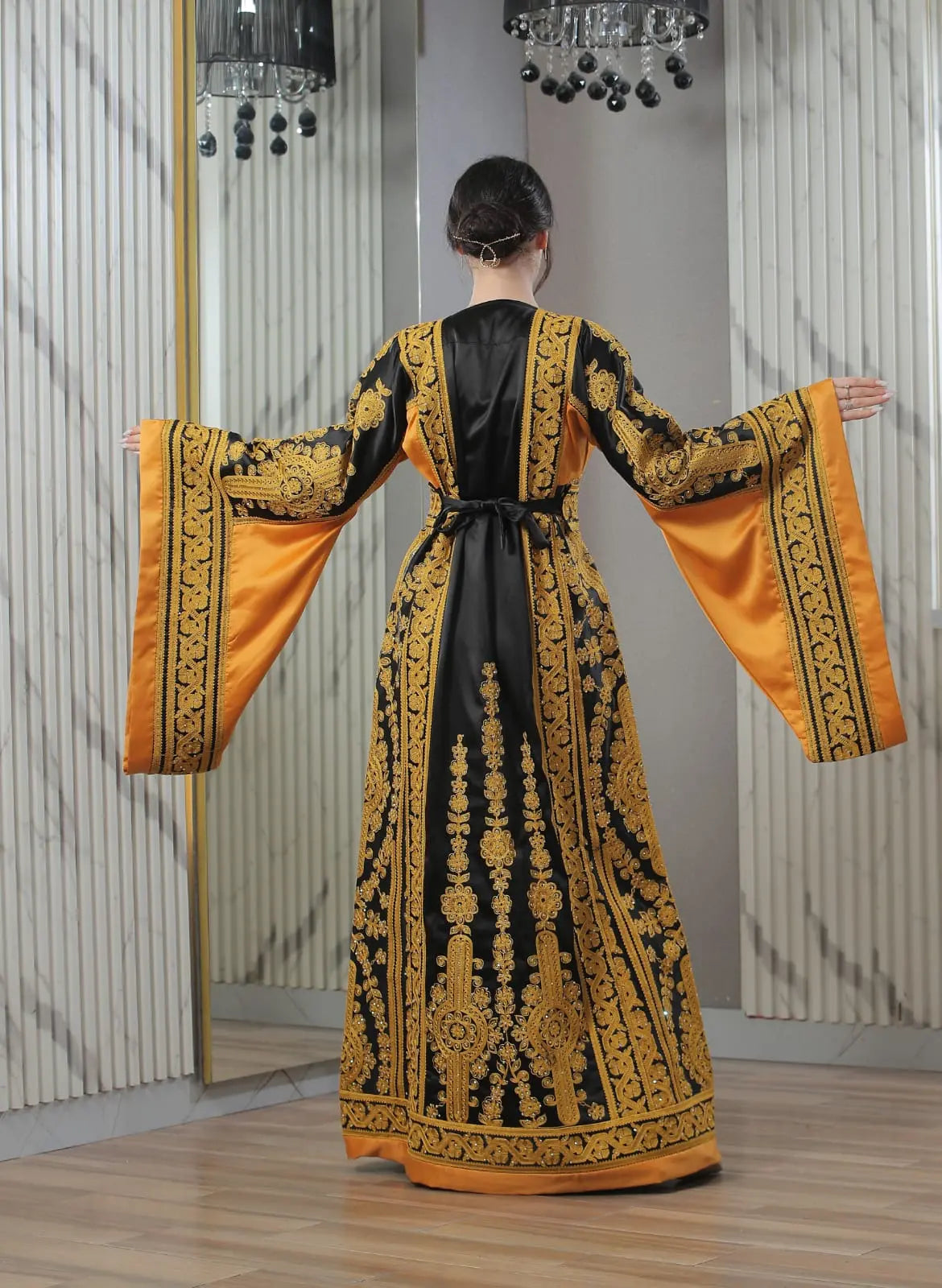 Blooms Of Nablus - High Quality Embroidered Palestinian style Thobe - JPK Traditions