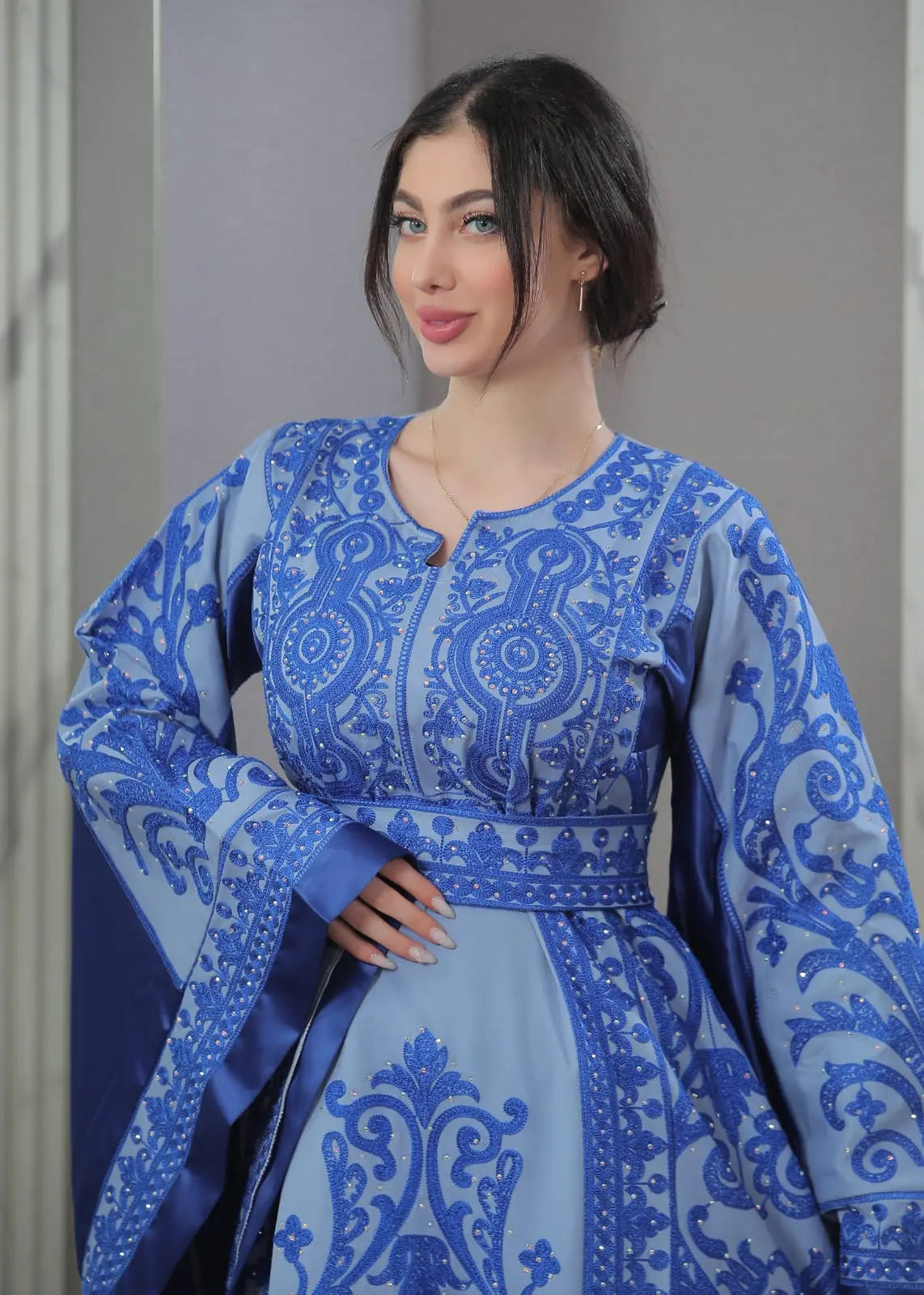 Blooms Of Beit Jala - High Quality Embroidered Palestinian style Thobe - JPK Traditions