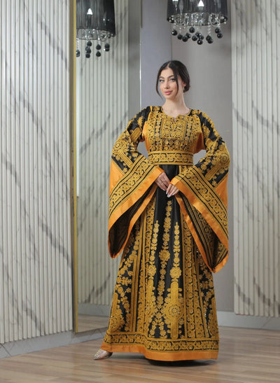 Blooms Of Nablus - High Quality Embroidered Palestinian style Thobe - JPK Traditions