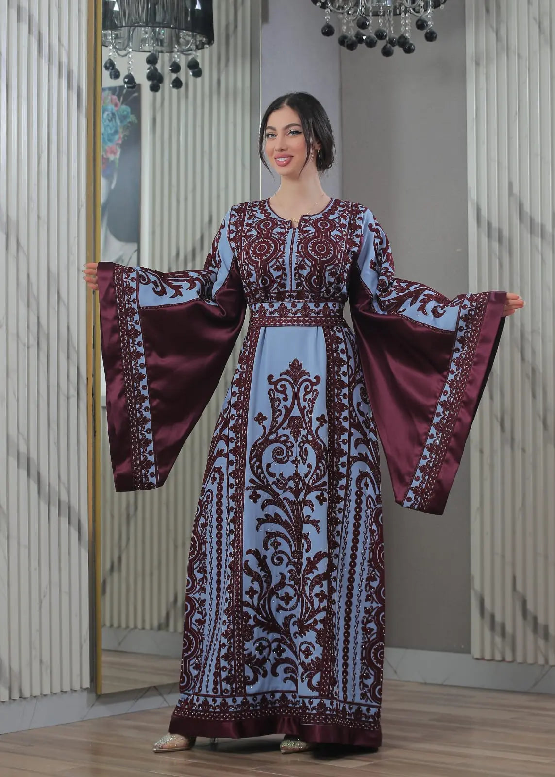Blooms Of Beit Jala - High Quality Embroidered Palestinian style Thobe - JPK Traditions