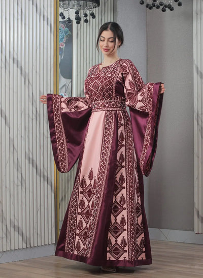 Blooms Of Safad - High Quality Embroidered Palestinian style Thobe - JPK Traditions