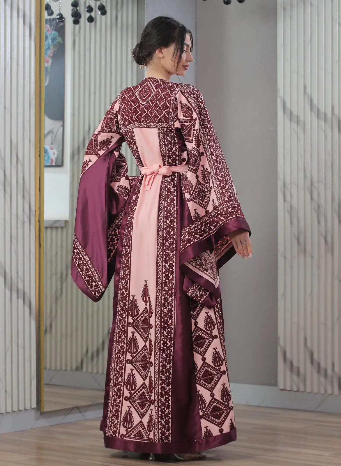 Blooms Of Safad - High Quality Embroidered Palestinian style Thobe - JPK Traditions