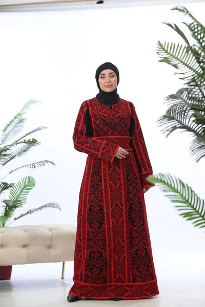 Moon Of Nablus - High Quality Embroidered Palestinian style Thobe - JPK Traditions