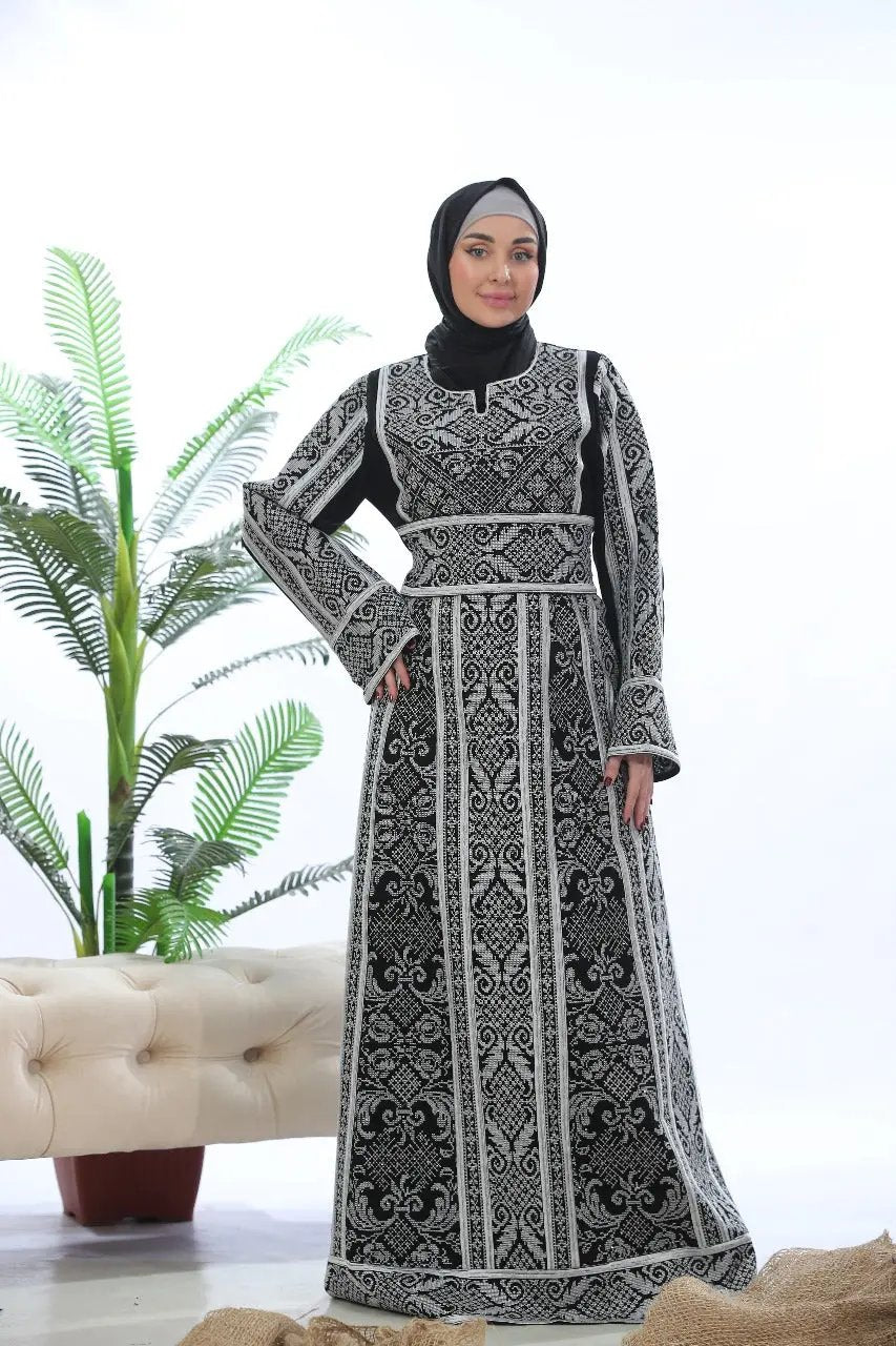 Moon Of Nablus - High Quality Embroidered Palestinian style Thobe - JPK Traditions