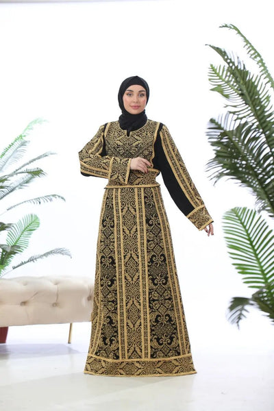 Moon Of Nablus - High Quality Embroidered Palestinian style Thobe - JPK Traditions