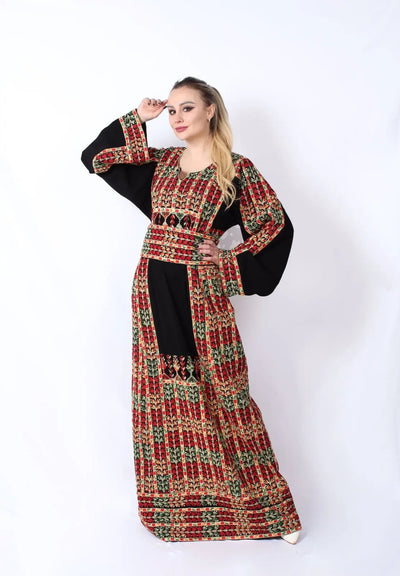 Moon Of Akka - High Quality Embroidered Palestinian style Thobe - JPK Traditions