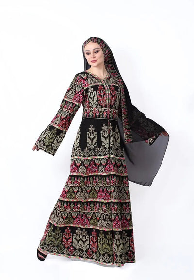 Moon Of Silwan - High Quality Embroidered Palestinian style Thobe - JPK Traditions