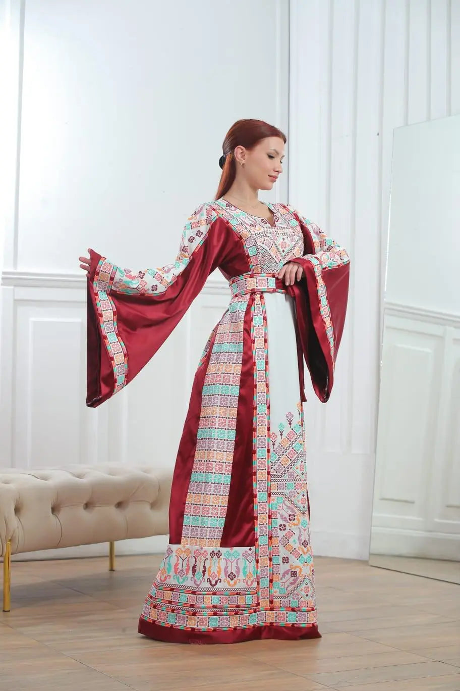 Hebron Threads - High Quality Embroidered Palestinian style Thobe - JPK Traditions