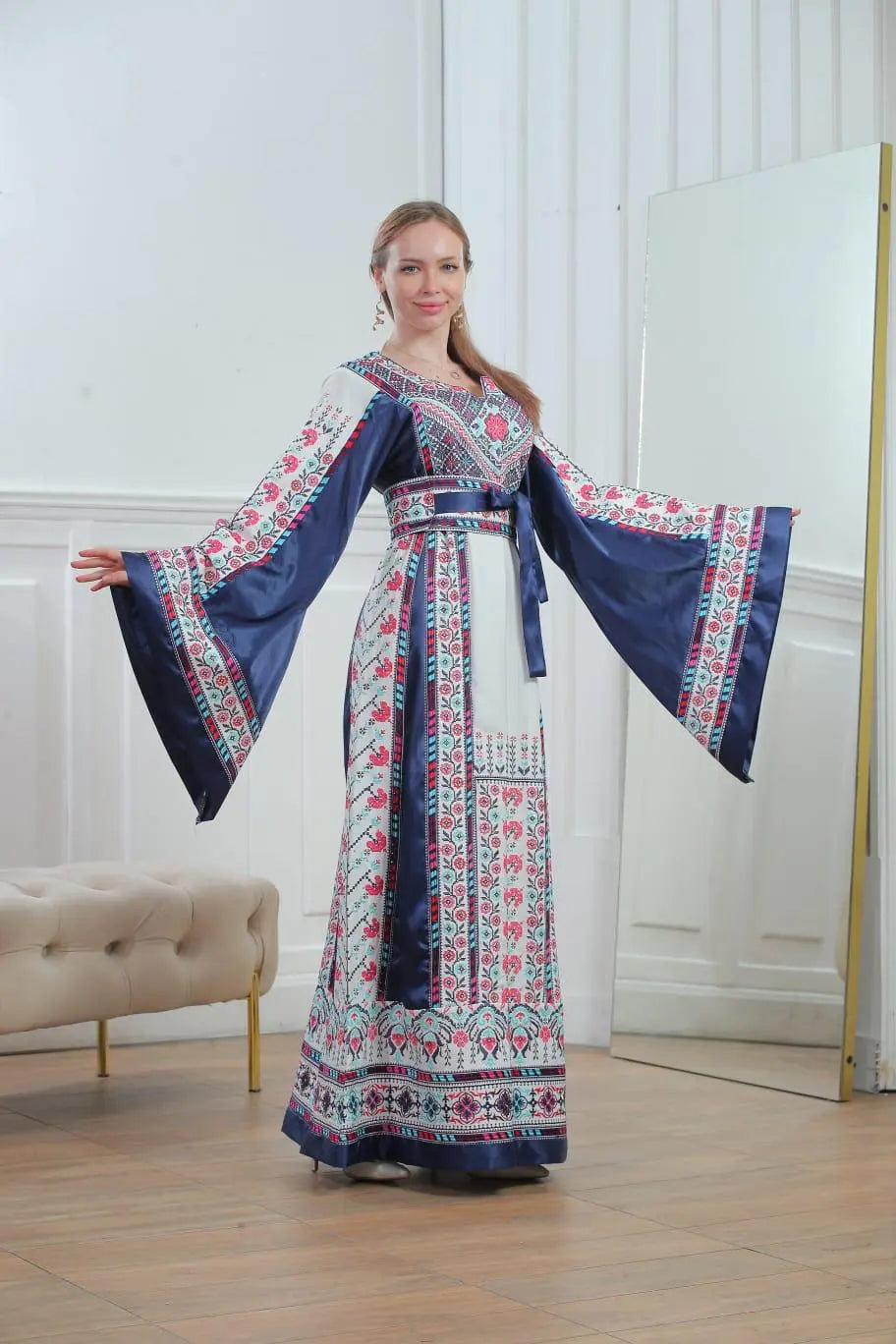 Ramallah Threads - High Quality Embroidered Palestinian style Thobe - JPK Traditions