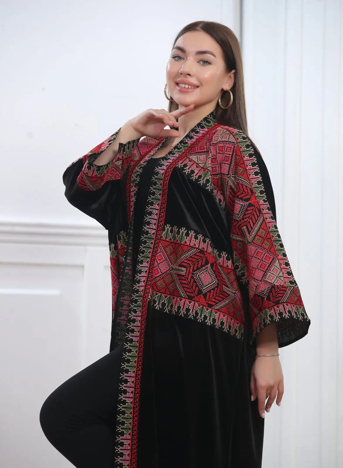 Classic Threads - High Quality Embroidered Palestinian style Abaya - JPK Traditions