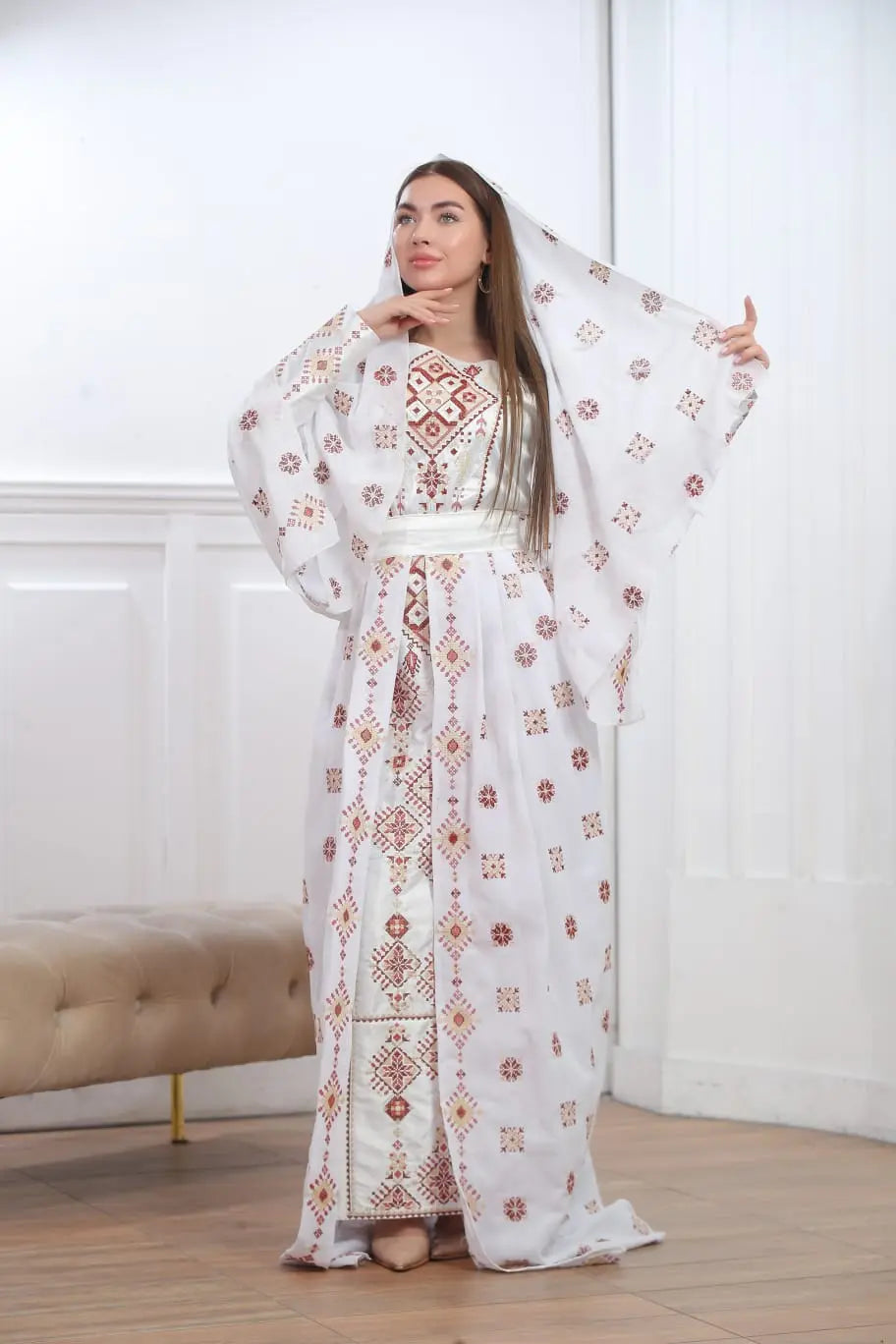 Tulkarem Threads - High Quality Embroidered Palestinian style Thobe - JPK Traditions