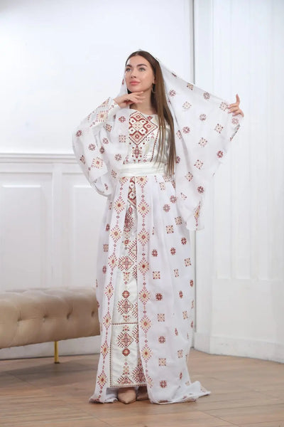 Tulkarem Threads - High Quality Embroidered Palestinian style Thobe - JPK Traditions