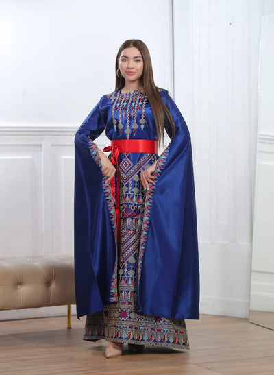 Haifa Threads - High Quality Embroidered Palestinian style Dress - JPK Traditions