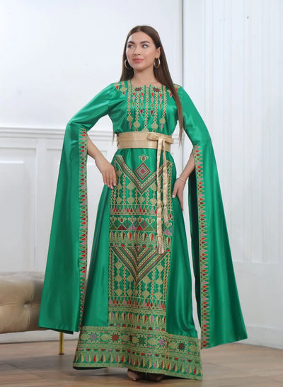 Haifa Threads - High Quality Embroidered Palestinian style Dress - JPK Traditions